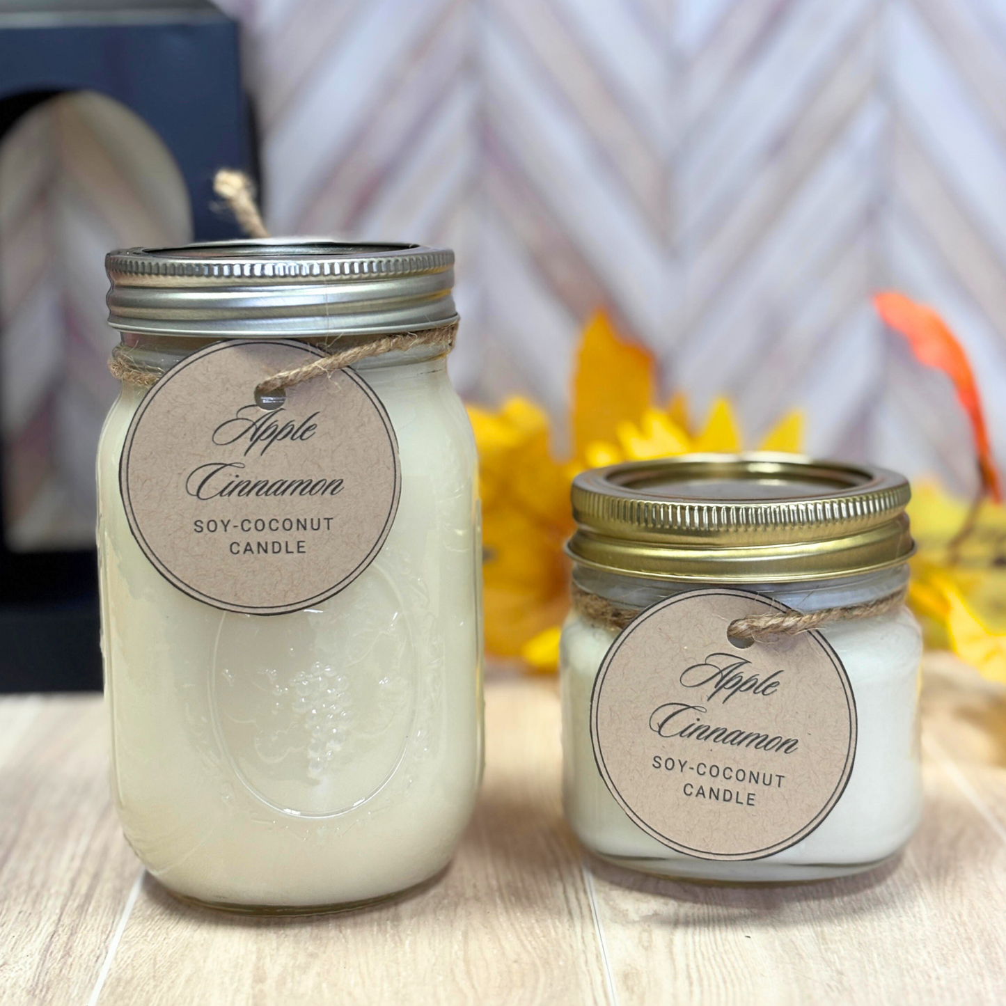 Apple Cinnamon Scented Candle – Hand-Poured in Delavan, WI | Premium Soy/Coconut Wax