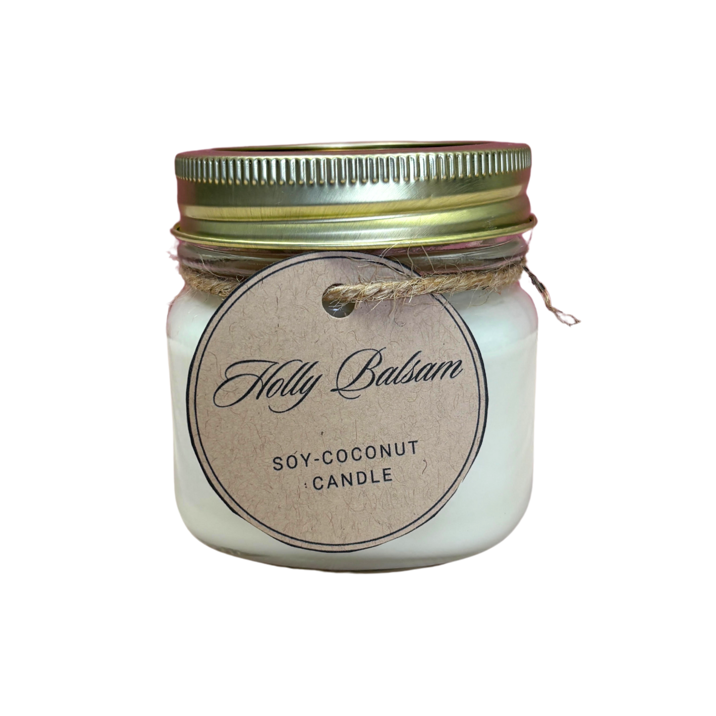 Holly Balsam Scented Candle – Hand-Poured in Delavan, WI | Premium Soy/Coconut Wax