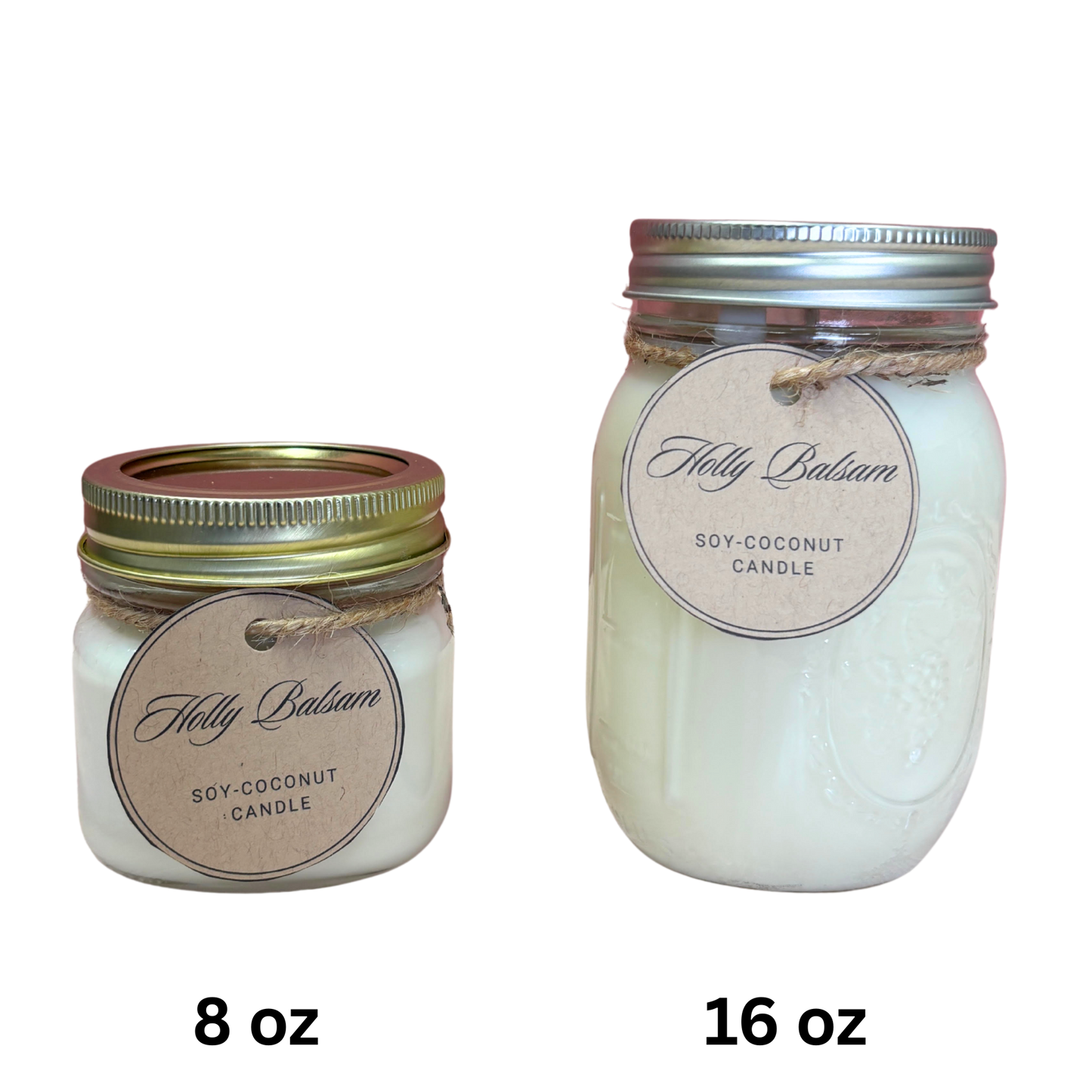 Holly Balsam Scented Candle – Hand-Poured in Delavan, WI | Premium Soy/Coconut Wax